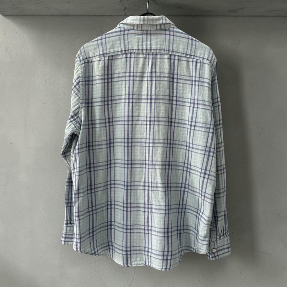 Banana Republic Women’s Blue Plaid Flannel Button-Up Shirt XL - Picture 3 of 7